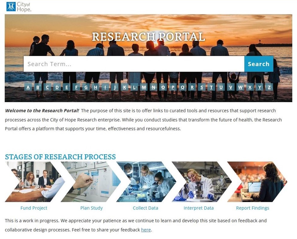 COH Research Portal Home Page image